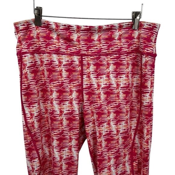 Vineyard Vines Women's Fishbone Printed Performance Leggings Rhododendron XL - Picture 3 of 9
